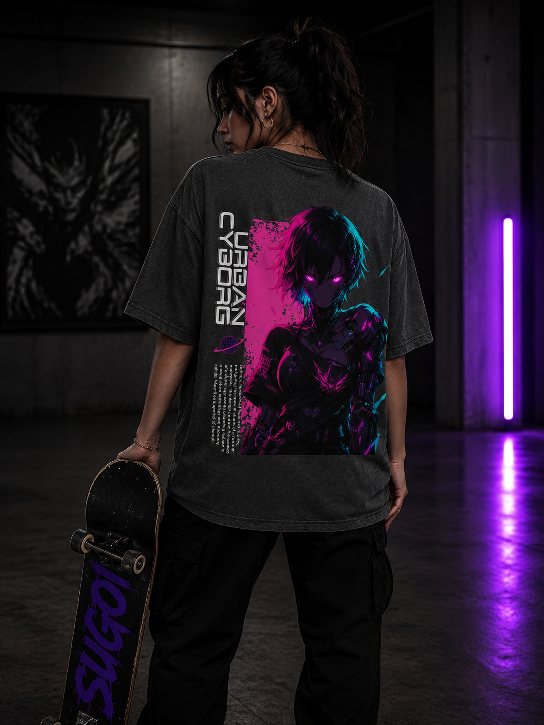 Neon Core – Cyber Anime Oversized Tee