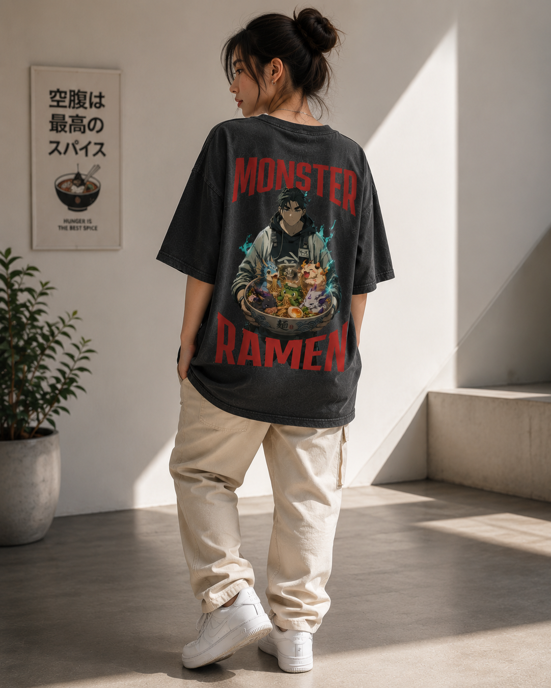 MONSTER RAMEN – Oversized Anime Shirt