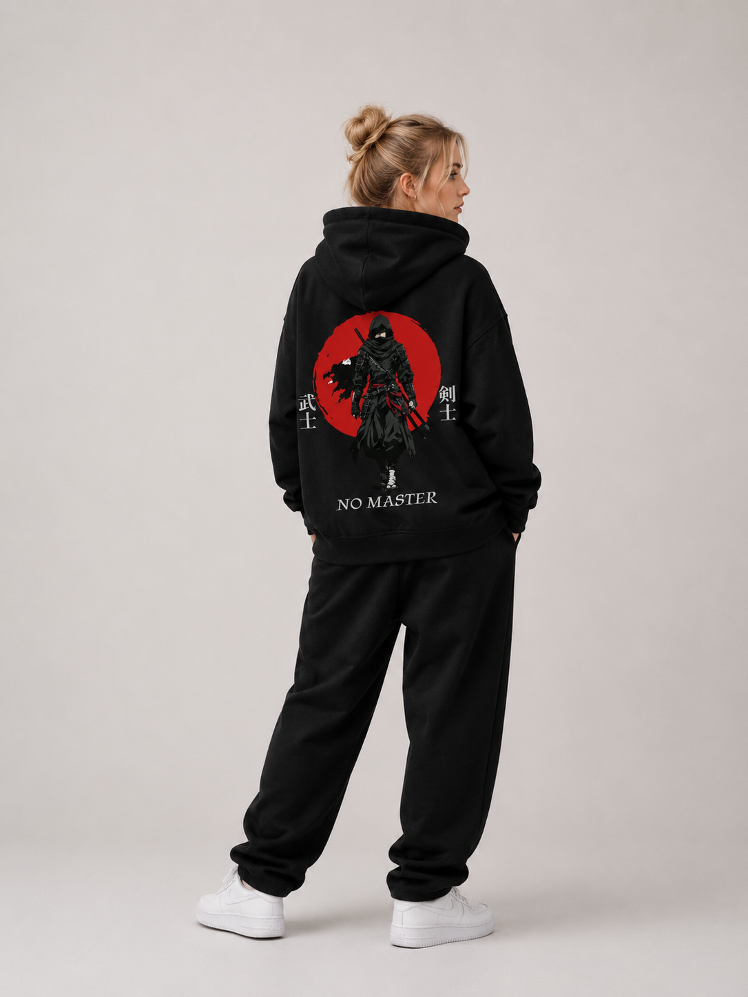 NO MASTER – Oversized Samurai Hoodie